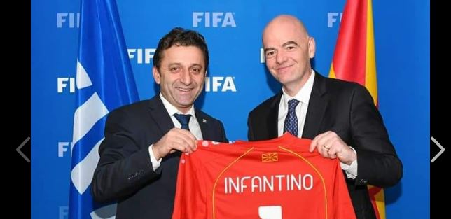 Kryetari i FFM-së, Muamed Sejdini në takim zyrtar me të parin e FIFA-s, Xhani Infantino