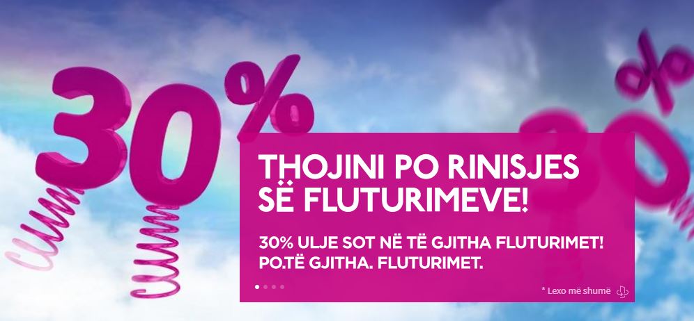 Wizzair 30% lirim të biletave vetëm sot !