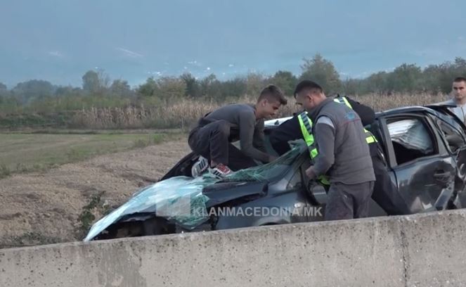 Detaje nga aksidenti në autostradën Tetovë – Gostivar (Video)