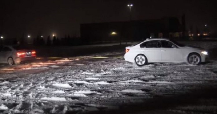 BMW kundër Audi në borë, shikoni cila fiton.. (VIDEO)