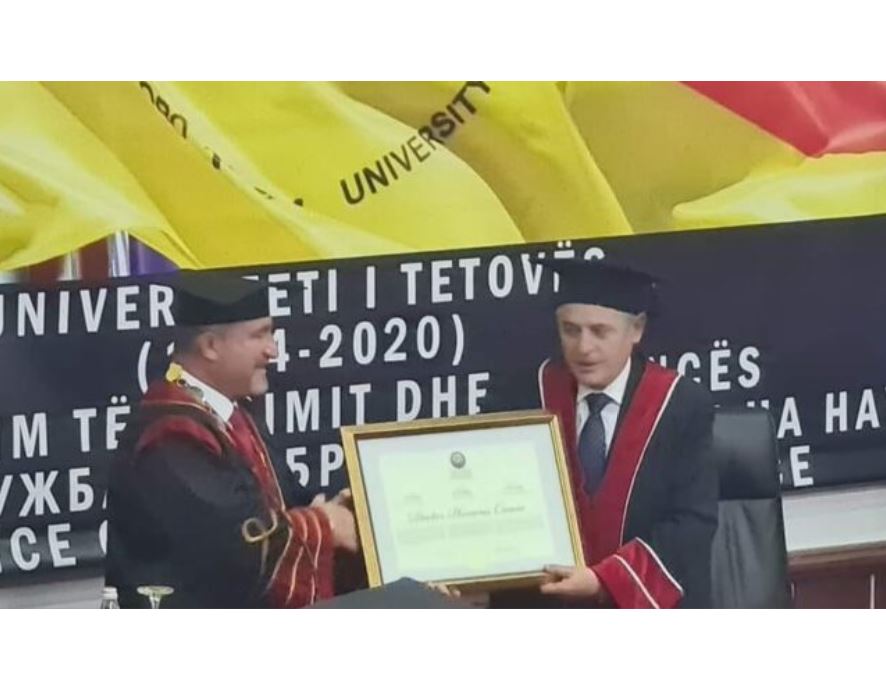 Ahmeti pranon titullin Doctor Honoris Causa: Zotohem se do punojë pa lodhur në ngritjen e arsimit shqip