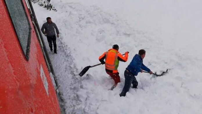 Moti i keq, shoferi i trenit vëren diçka pranë shinave dhe ndalet, nuk u beson syve nga ajo që GJETl në borë..! (VIDEO)