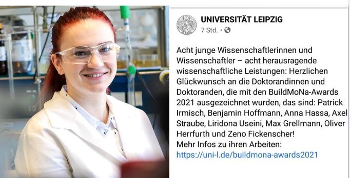 Kërçovarja merr çmimin e parë të doktoraturës në Universitetin gjerman..