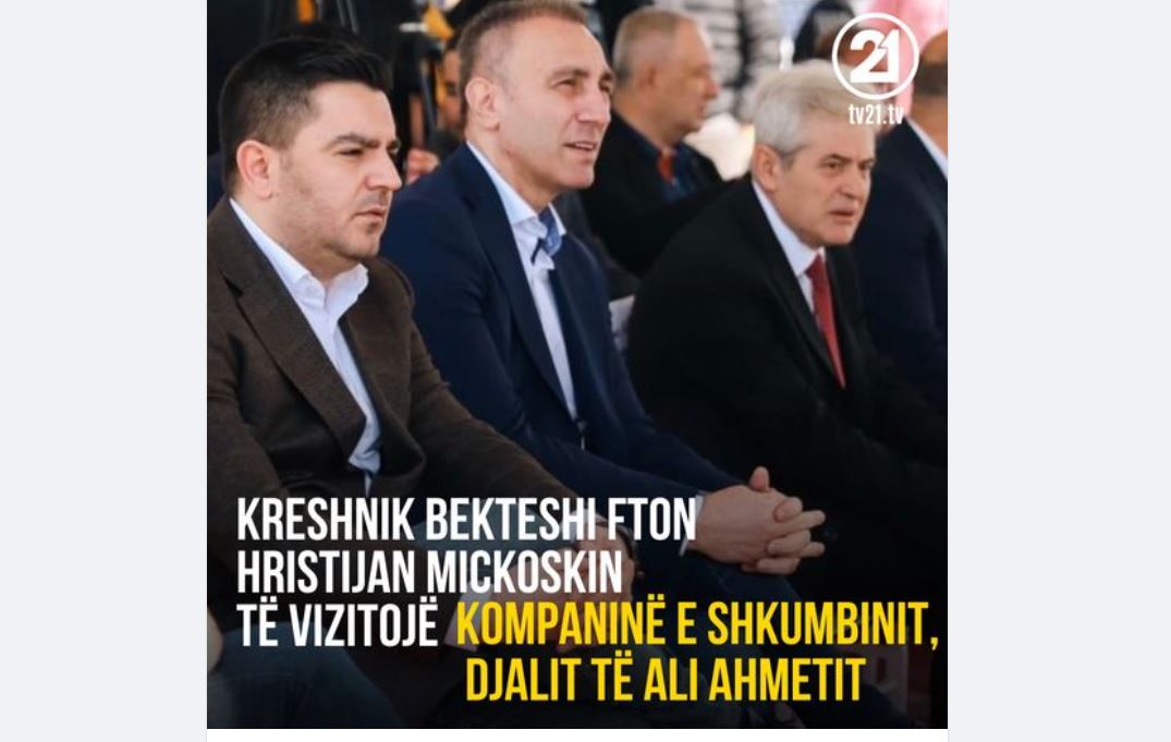 Bekteshi fton Mickoskin ta vizitojë kompaninë e Shkumbin Ahmetit, djalit të liderit të BDI-së..!