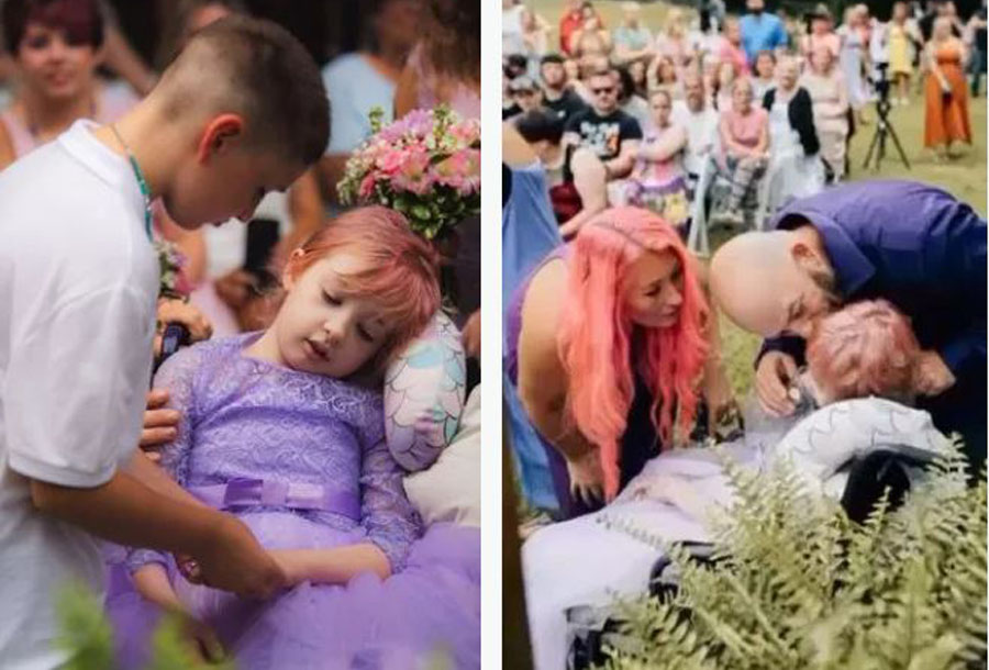 Ëndrra iu bë realitet! Para se të vdiste nga leucemia, 10-vjeçarja “martohet” me shokun e saj..