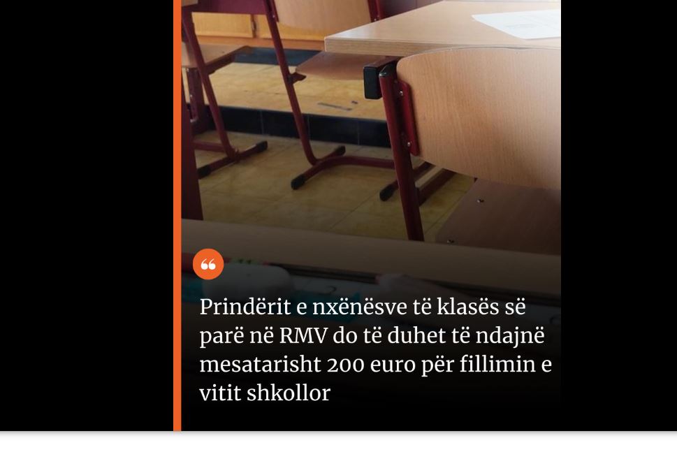 Prindërit e nxënësve të klasës së parë do të duhet të ndajnë mesatarisht 200 euro për fillimin e vitit shkollor..!