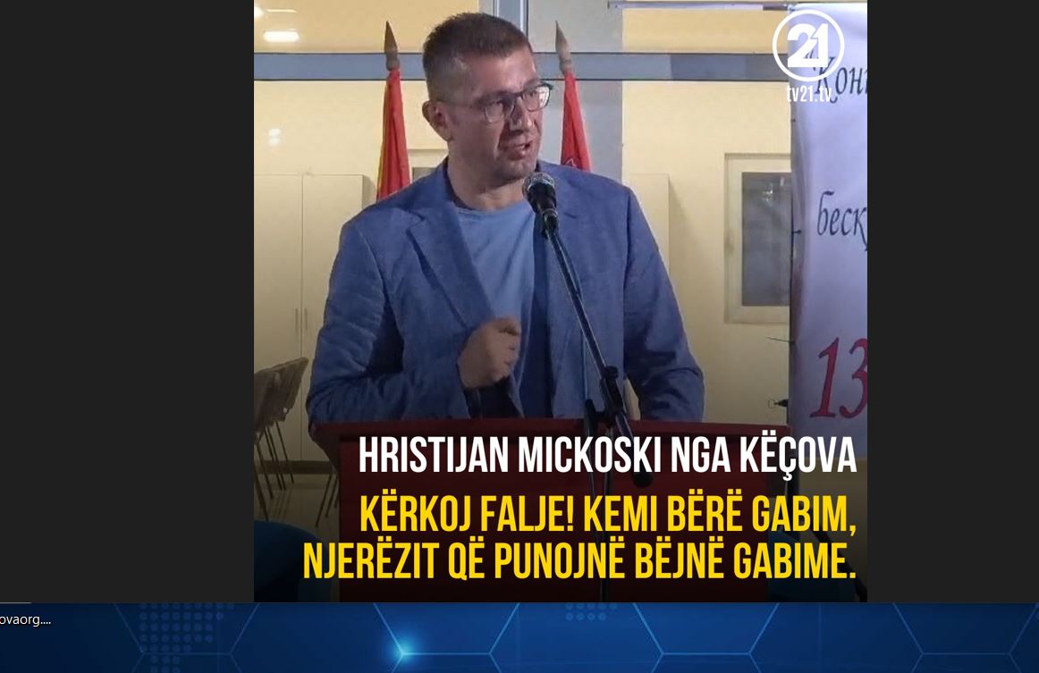 Mickoski kërkon falje nga Kërçova (VIDEO)