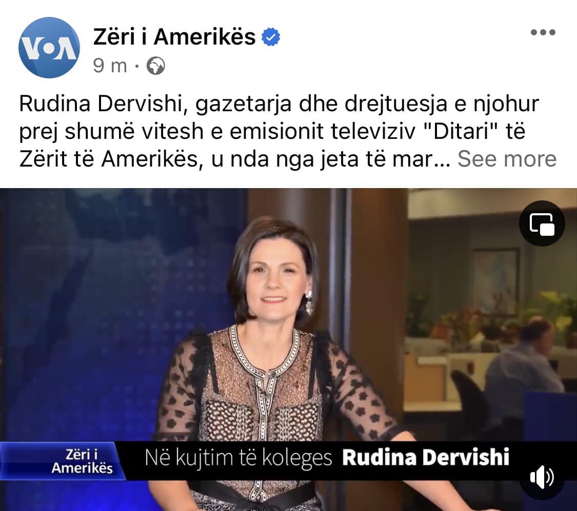 E TRISHTË: Ndahet nga jeta gazetarja shqiptare e Zërit të Amerikës (VIDEO)