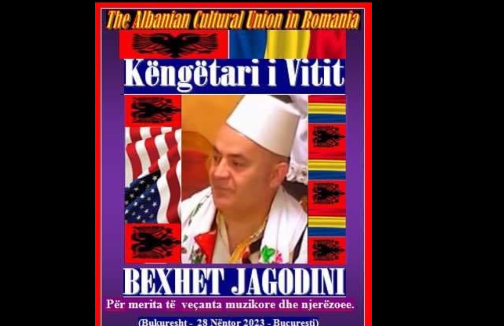 Prof. Bexhet Jagodini shpallet “Këngëtar i Vitit” nga Shoqata e Shqiptarëve të Bukureshtit..