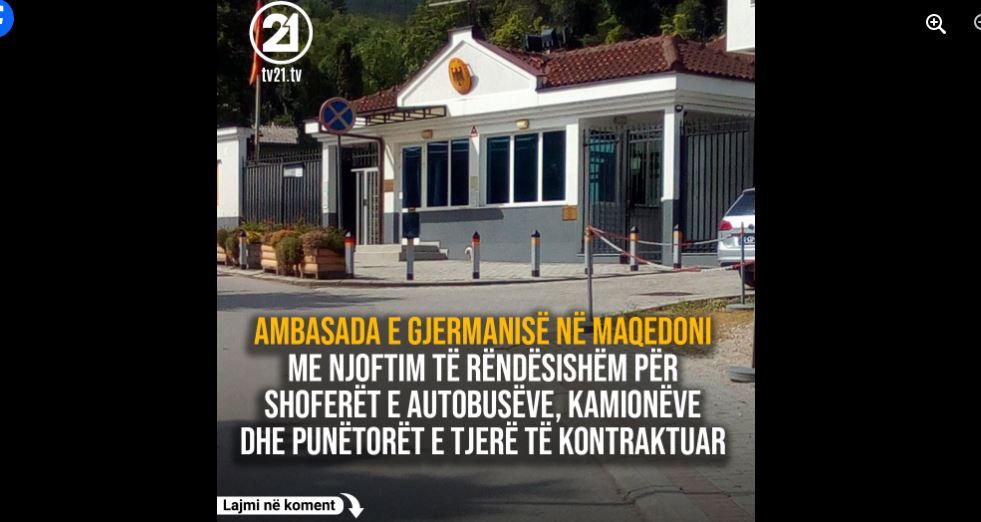 Ambasada e Gjermanisë në Maqedoni me njoftim të rëndësishëm..!