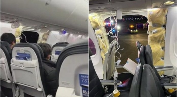 Tmerr në ajër! Avionit plot me pasagjerë i shkëputet dritarja gjatë fluturimit, bën ulje emergjente (VIDEO)