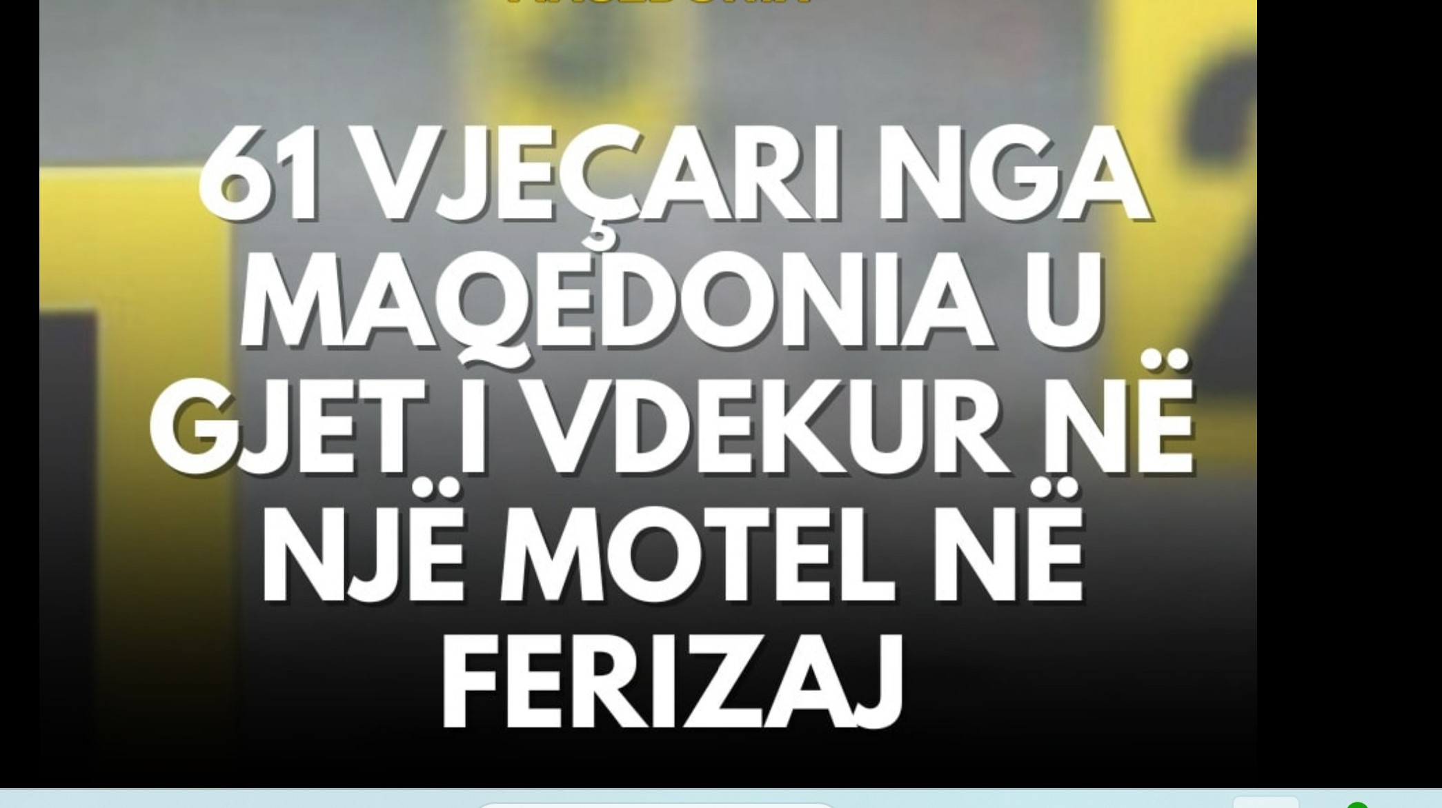 Një burrë nga Maqedonia gjendet i vdekur në motel në Kosovë..!