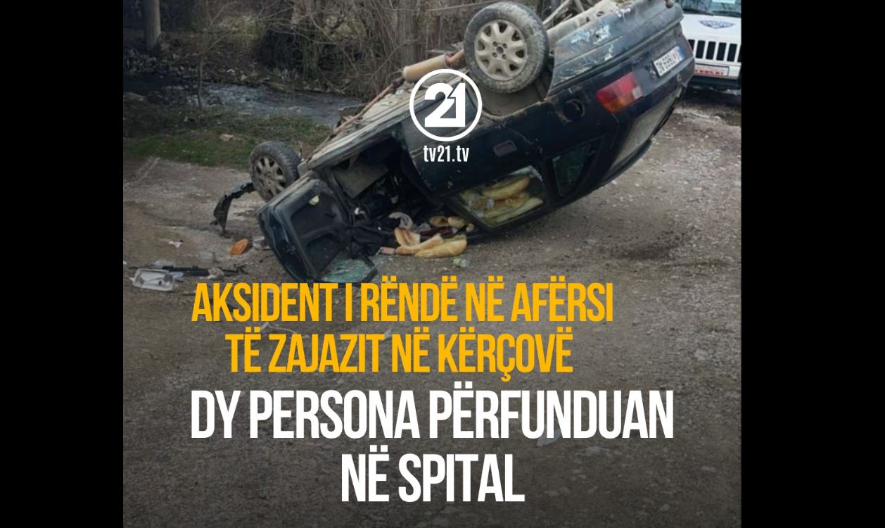 Aksident në afërsi të Zajazit – dy persona përfundojnë në spital..!