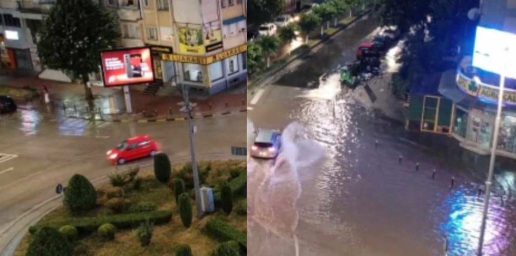 Sonte reshje të rrëmbyeshme në Maqedoni! (VIDEO)