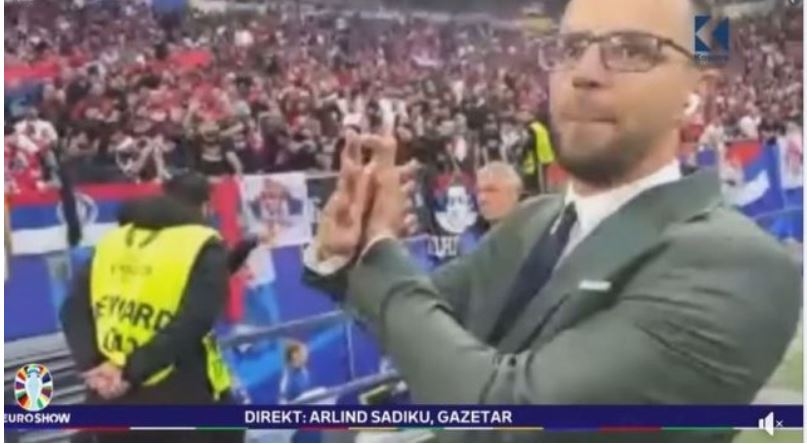 E bëri shqiponjën para tifozëve serbë, UEFA e penalizon gazetarin kosovar..!