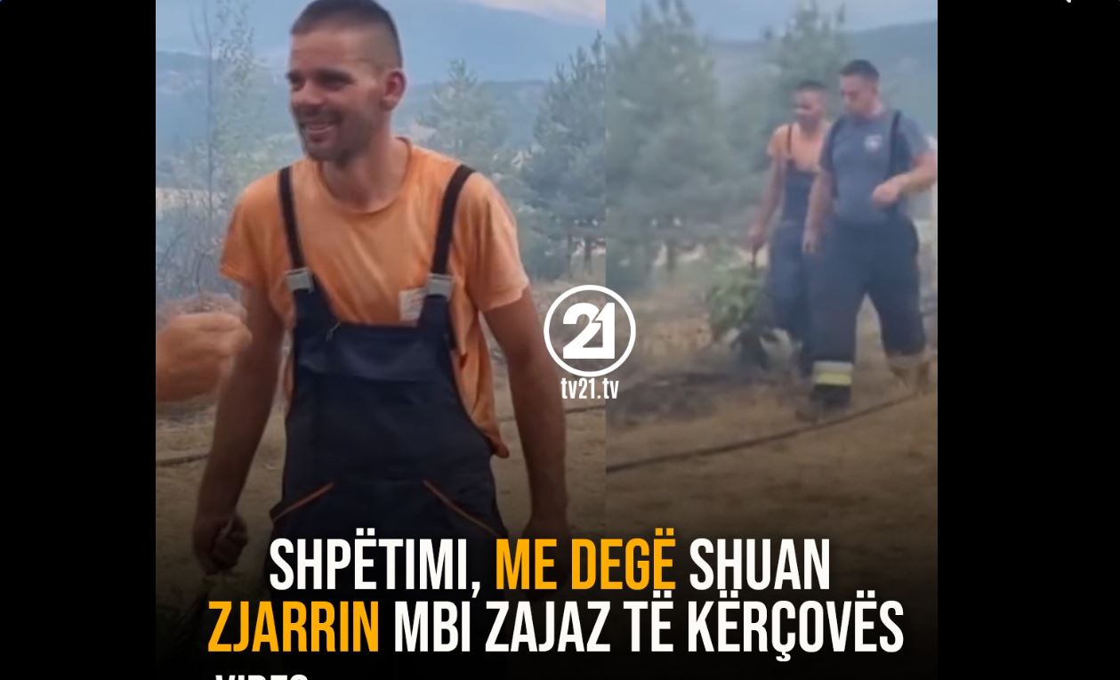 Shpëtimi, me degë shuan zjarrin mbi Zajaz të Kërçovës..! (VIDEO)