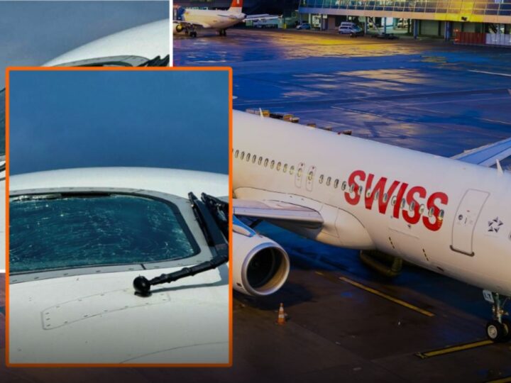 Horror në fluturimin e Swissit – thyhen xhamat tek piloti, aeroplani bën ulje emergjente..! (FOTO)