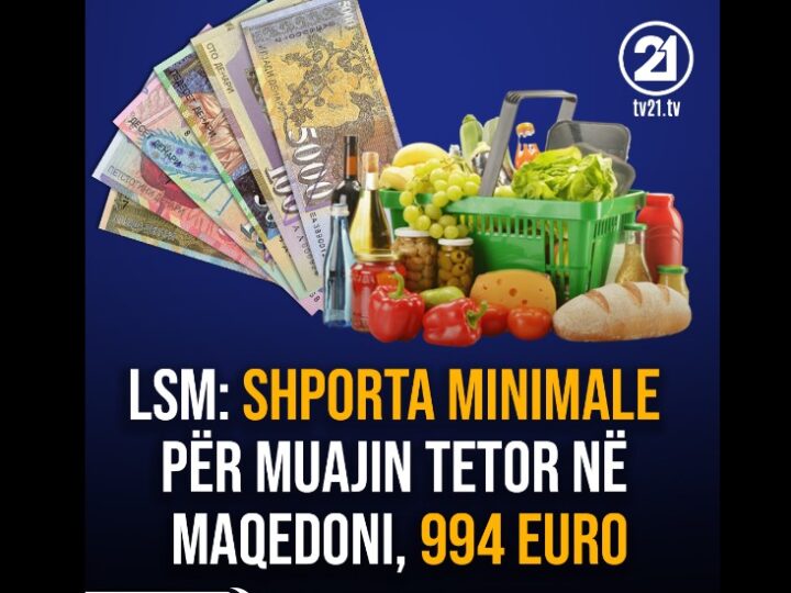 LSM: Shporta minimale për muajin tetor në Maqedoni, 994 euro !?