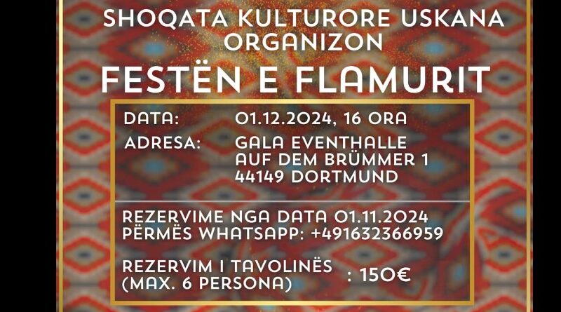 Shoqata Kulturore Uskana – Dortmund organizon festën e Flamurit 🇦🇱