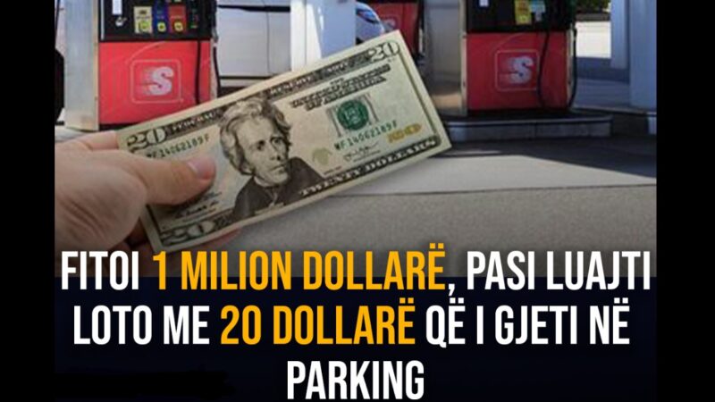 Fitoi 1 milion dollarë, pasi luajti loto me 20 dollarë që i gjeti në parking..!?