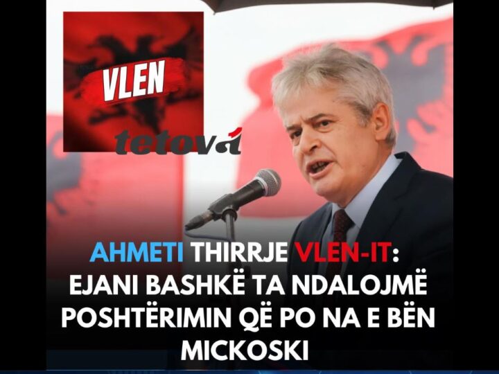 Ahmeti thirrje VLEN-it: Ejani bashkë ta ndalojmë poshtërimin që po na e bën Mickoski (Video)