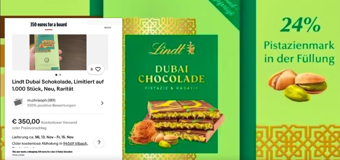 “Çokollata e Dubait” u shit për 350 euro..!?