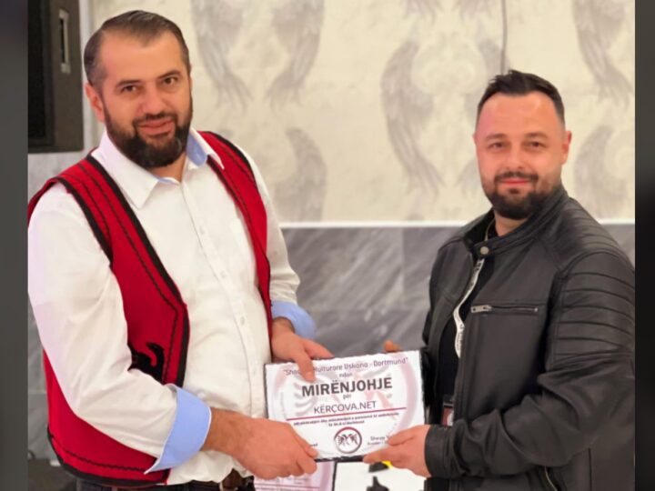 Portali kercova.net merr mirënjohje nga Shoqata Kulturore Uskana në Dortmund (FOTO)