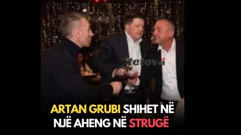 Artan Grubi shihet në një aheng në Strugë (FOTO)