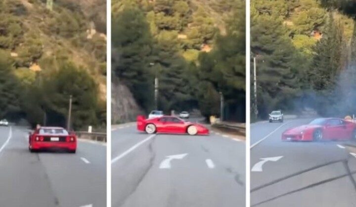 Dy aksidente me Ferrari F40 të filmuara në vetëm pak ditë..! (VIDEO)