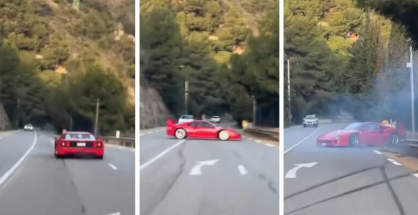 Dy aksidente me Ferrari F40 të filmuara në vetëm pak ditë..! (VIDEO)