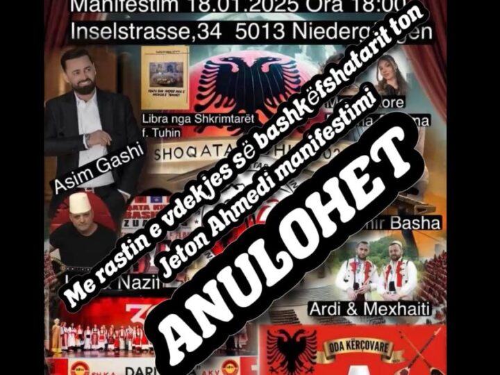 Shoqata Humanitare Tuhini anulon manifestimin (FOTO)