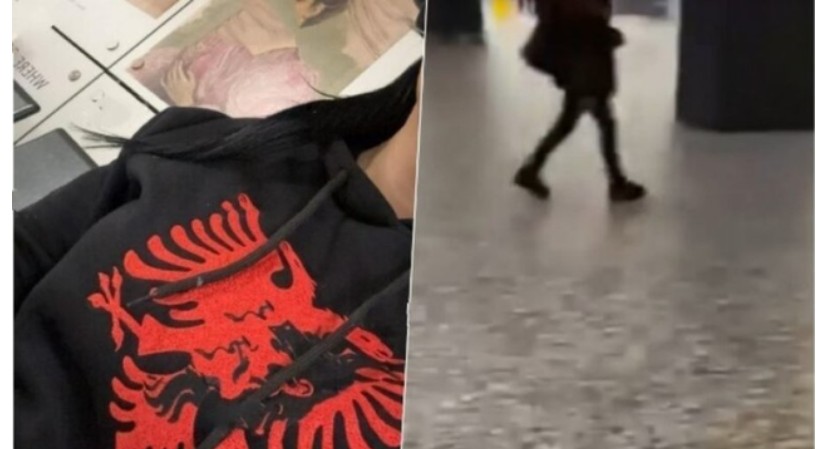 Skandal në Aeroportin e Beogradit, vajza keqtrajtohet pasi mbante veshur një bluzë me flamurin shqiptar! (VIDEO)