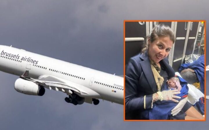 Ndodh dhe kjo ! Gruaja lind në aeroplan duke fluturuar..