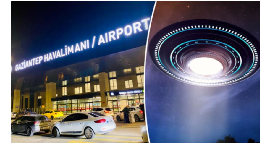 Kaos në aeroportin turk, një objekt misterioz ndriçon qiellin..!?