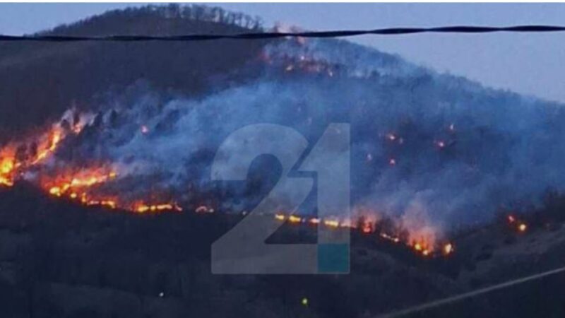 Zjarr në fshatin Zajaz Xhuma në Kërçovë..!? (VIDEO)