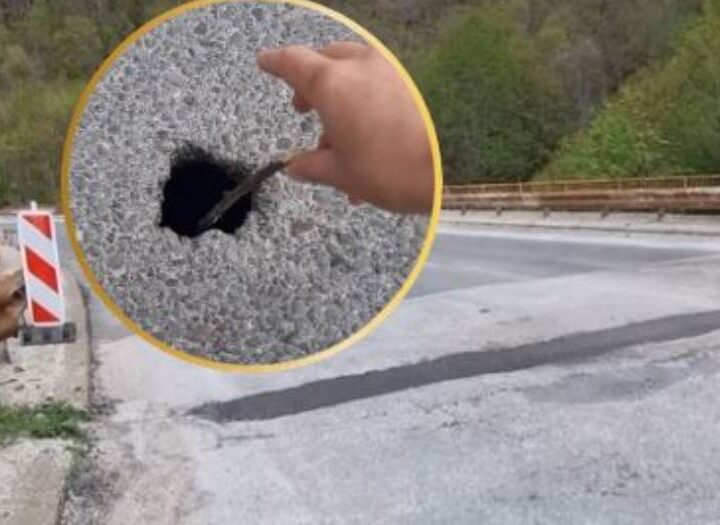 Vrima në urë! Magjistralja Kërçovë-Ohër e dëmtuar..!? (VIDEO)