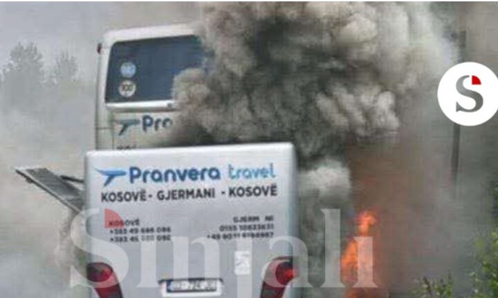 Djegia e autobusit nga kompania Shqiptare në Gjermani..!?