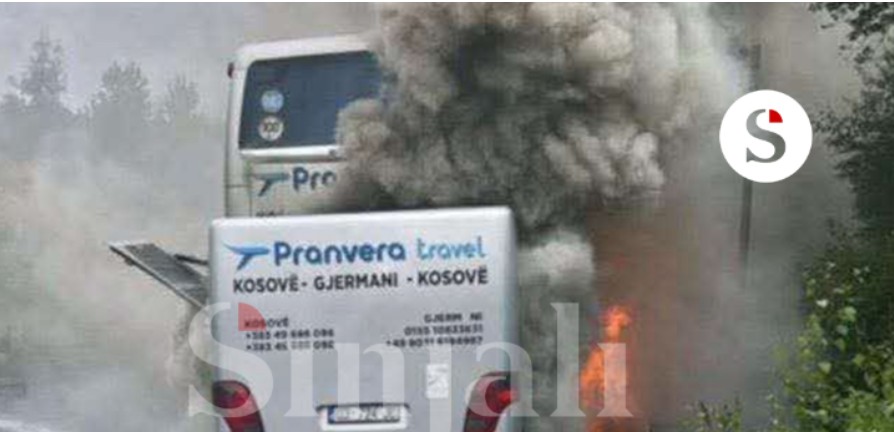 Djegia e autobusit nga kompania Shqiptare në Gjermani..!?