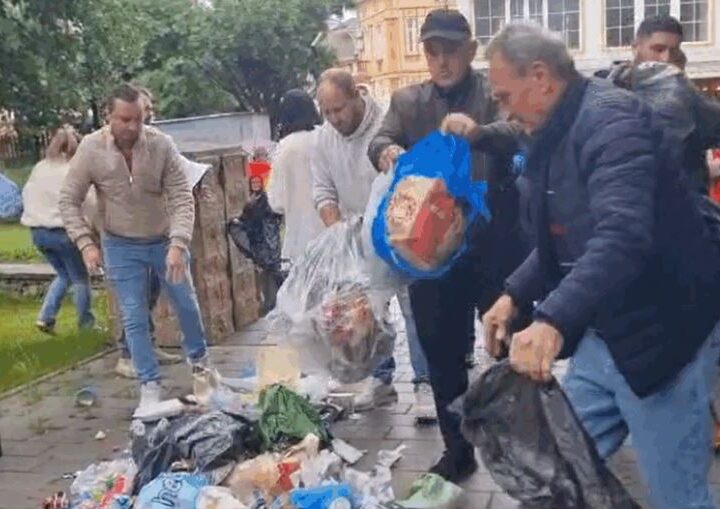 Kërçovë hidhen mbeturinat para Komunës..!? (VIDEO)