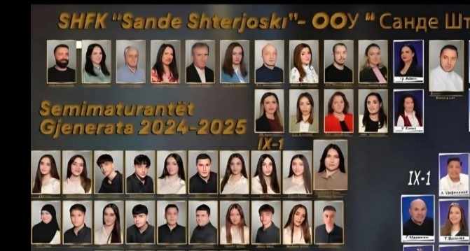 Kërçovë: Tabloja e fotografimit të semi-maturantëve – Shkolla Fillore “Sande Shterioski” (FOTO)