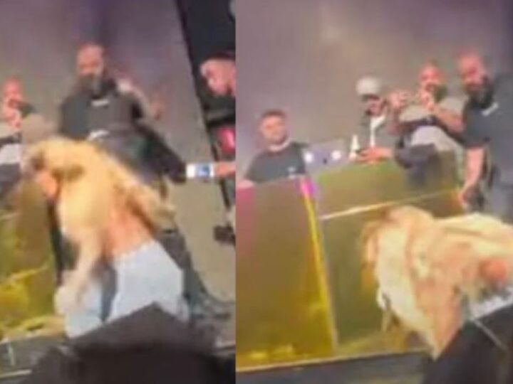 Këngëtarja shqiptare rrëzohet në skenë, ja momenti që u bë viral në rrjete sociale..!? (VIDEO)