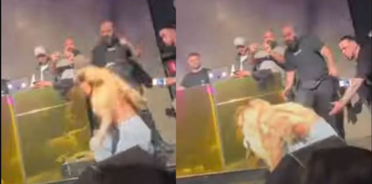 Këngëtarja shqiptare rrëzohet në skenë, ja momenti që u bë viral në rrjete sociale..!? (VIDEO)