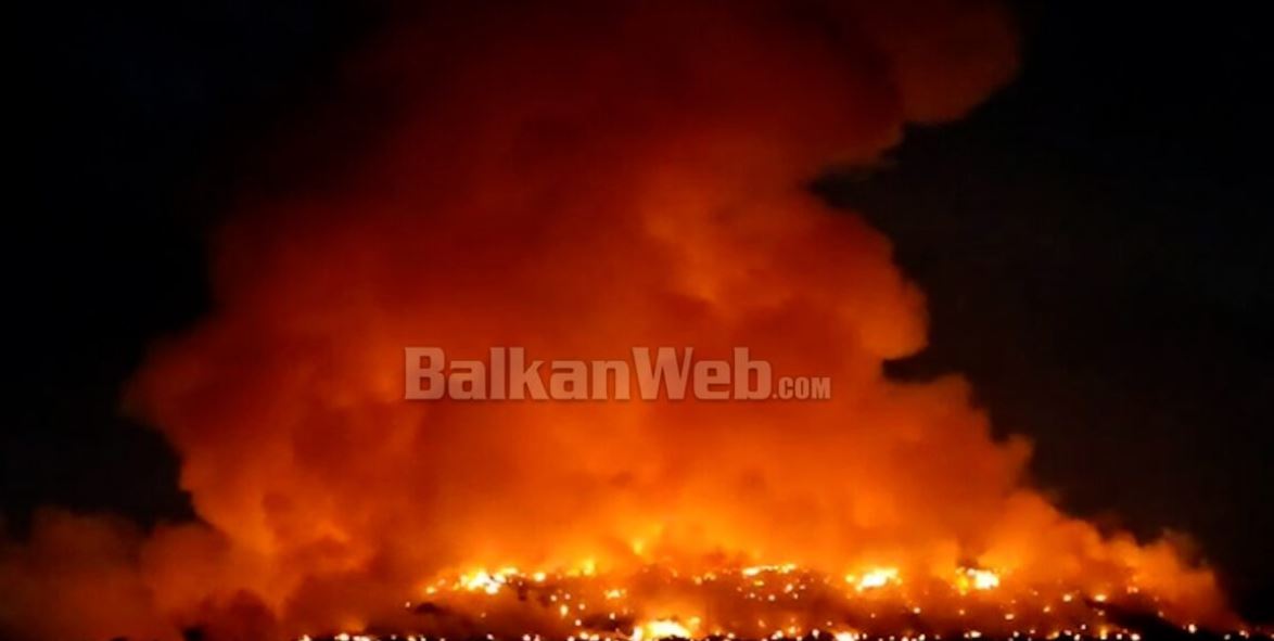 Pamje të frikshme nga zjarri në Elbasan..!? (VIDEO)