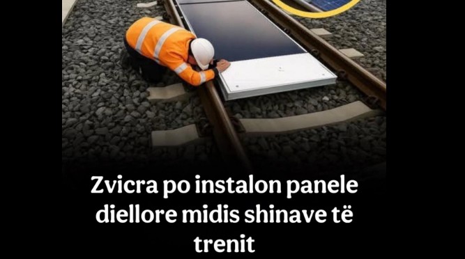 Zvicra po instalon panele diellore midis shinave të trenit !