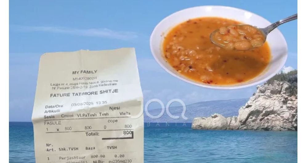 Shqiperi: Nje pjatë groshë 8 Euro ! Habitet turisti