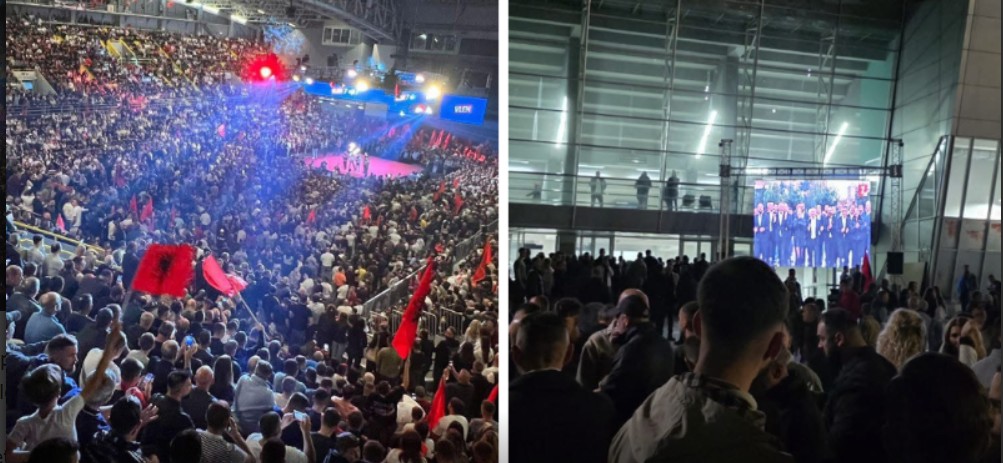 Nuk i nxe salla: Simpatizantë të VLEN-it ngelen jashtë, vendosen LED për ta parë konventën !