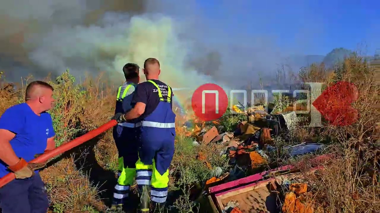 Zjarr i madh pas stadiumit të qytetit në Kërçovës ! (VIDEO)