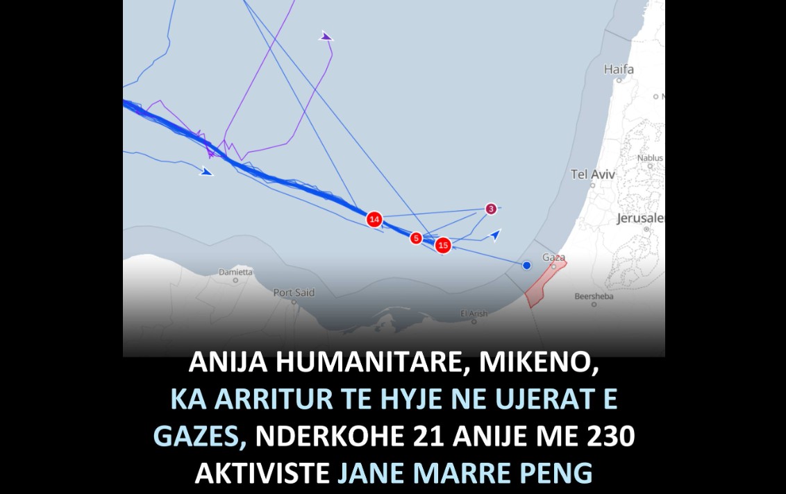 Izraeli kapi shumicën e anijeve të Flotës Globale Sumud, vetëm një është afër bregut të Gazës!