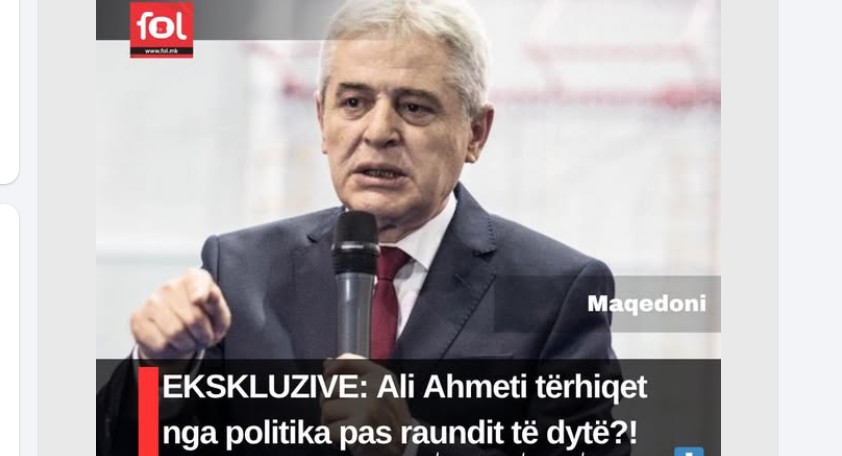 EKSKLUZIVE: Pas humbjes fatale Ali Ahmeti tërhiqet nga politika pas raundit të dytë ?!