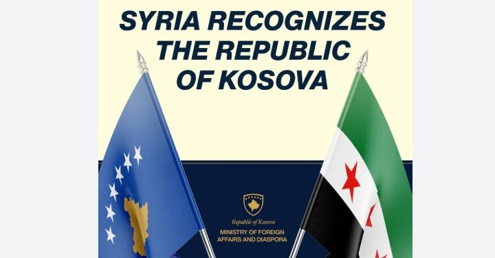 Kryediplomati sirian: Me mbështetjen e Turqisë, Siria njeh Kosovën si shtet të pavarur